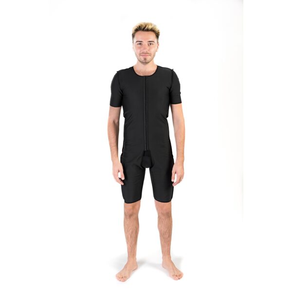 MSP01 – Short Sleeve Above the Knee Length Men’s Bodysuit